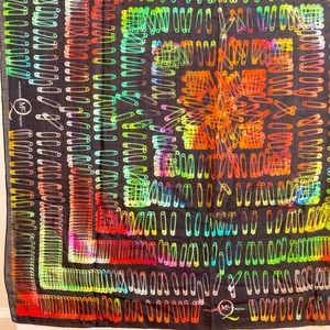 Alexander McQueen Multicolor safety pin scarf